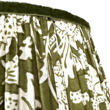 Load image into Gallery viewer, TRADITIONAL GATHERED LAMPSHADE - Miss Green Floral Indian Block Print
