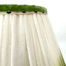 Load image into Gallery viewer, TRADITIONAL GATHERED LAMPSHADE - Green dip dye with Polka Dot
