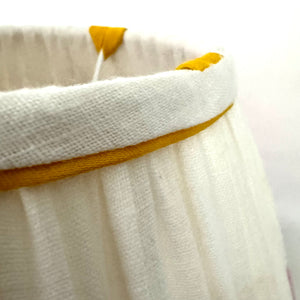 TRADITIONAL GATHERED LAMPSHADE - Pink Dip Dyed Linen