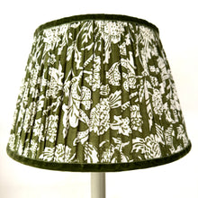 Load image into Gallery viewer, TRADITIONAL GATHERED LAMPSHADE - Miss Green Floral Indian Block Print
